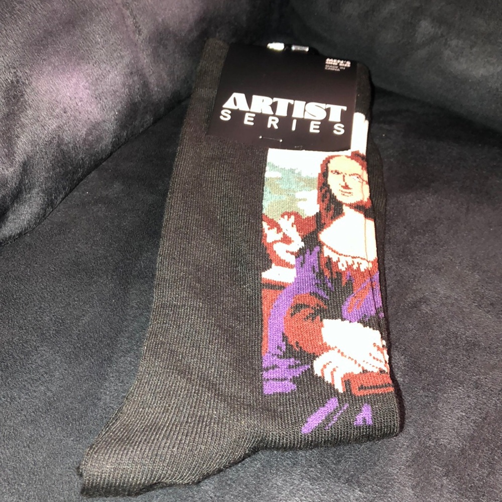 Artist Series Mona Lisa Black Socks